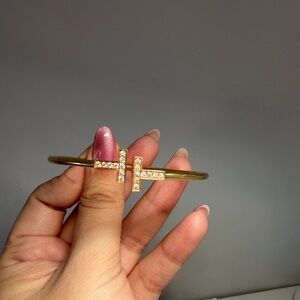 Tiffany & Co. Gold Bracelet with Silver Accents